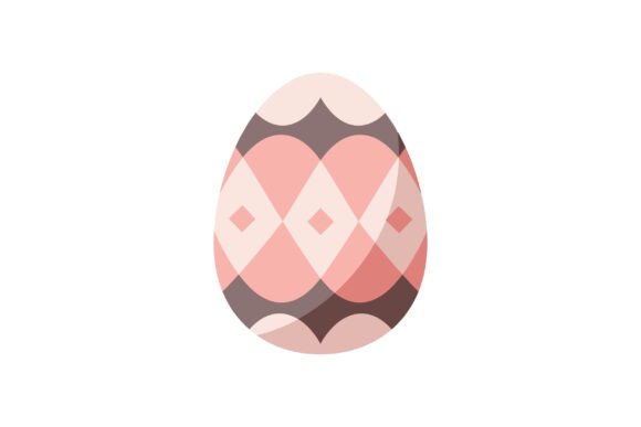 Colorful Decorative Egg Design in Flat S: A Modern Graphic Asset