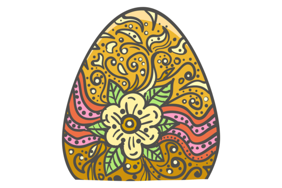 Decorative Easter Egg with Floral Patter: A Vintage Charm