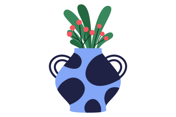 Decorative Jar with Blooming Botany: A Cozy Design Element