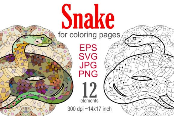 Decorative Snakes for Coloring: Unleash Your Creative Serpent