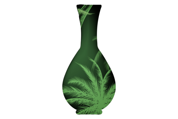 Decorative Vase with Floral Pattern: A Green Design Asset