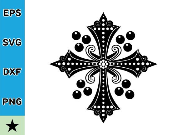 Embellishing Faith: The Decorative Christian Cross SVG Vector
