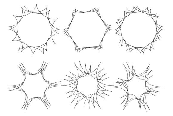 Geometric Floral Decorative Frames for Elegant Design Projects