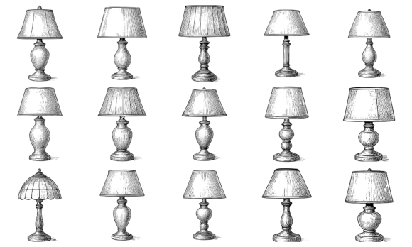 HandDrawn Decorative Table Lamp Pack: Crafting Authentic Brand Warmth