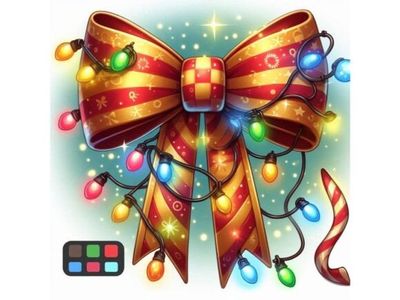 Oil-painted Decorative Bow with Glowing: A Creative Asset Guide