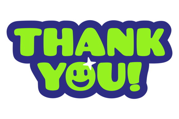 Thank You Label. Decorative Lettering: A Font with Character